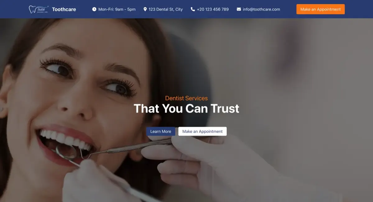 Dental Clinic — Clinic website with booking