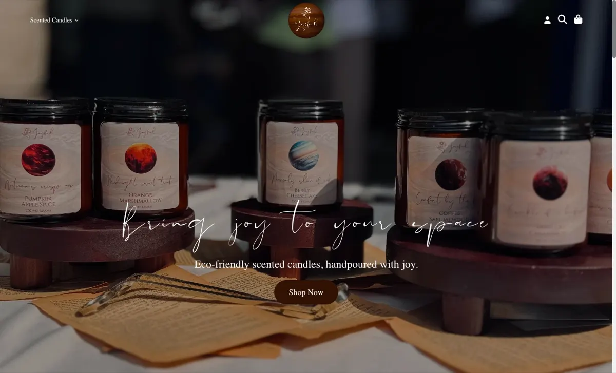 Joyful — Candle e-commerce store