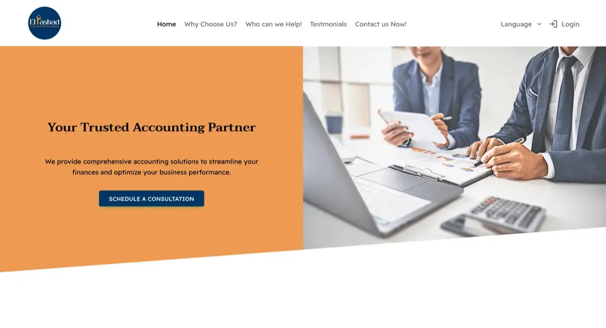 El-Rashad — Corporate website with booking